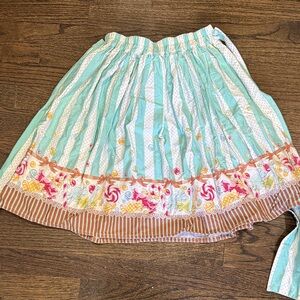 Body Line Aqua Striped Candy Border Skater Skirt